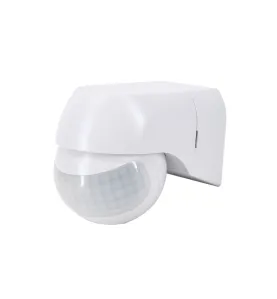 Détecteur de mouvement 800W - Angle 180° - Portée 12m - IP44 - Blanc