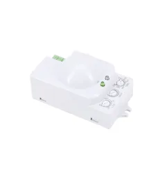 Détecteur de mouvement micro-ondes - 1200W - 360° - IP20 - Blanc - Portée 8m