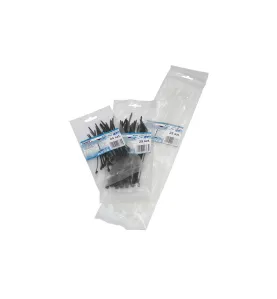 Colliers de serrage noirs - 2,5 x 100 mm - Pack de 25 - Résistants aux températures extrêmes