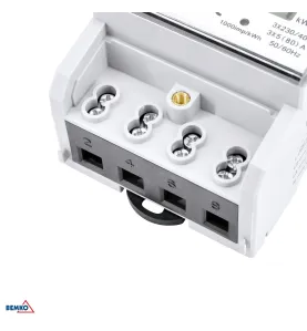 Compteur électrique triphasé 5(80)A - Rail DIN - IP20 - 114x75x68mm