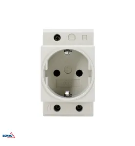 Prise Schuko GS16 - 16A - 250V AC - Rail TH35 - IP20 - Compact et Fiable