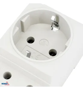 Prise Schuko GS16 - 16A - 250V AC - Rail TH35 - IP20 - Compact et Fiable