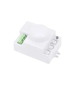 Détecteur de mouvement micro-ondes - 1200W - 360° - IP20 - Blanc - Mini