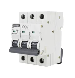 Disjoncteur tripolaire 10A - Courbe B - 3 modules - Rail DIN - Protection 4kV