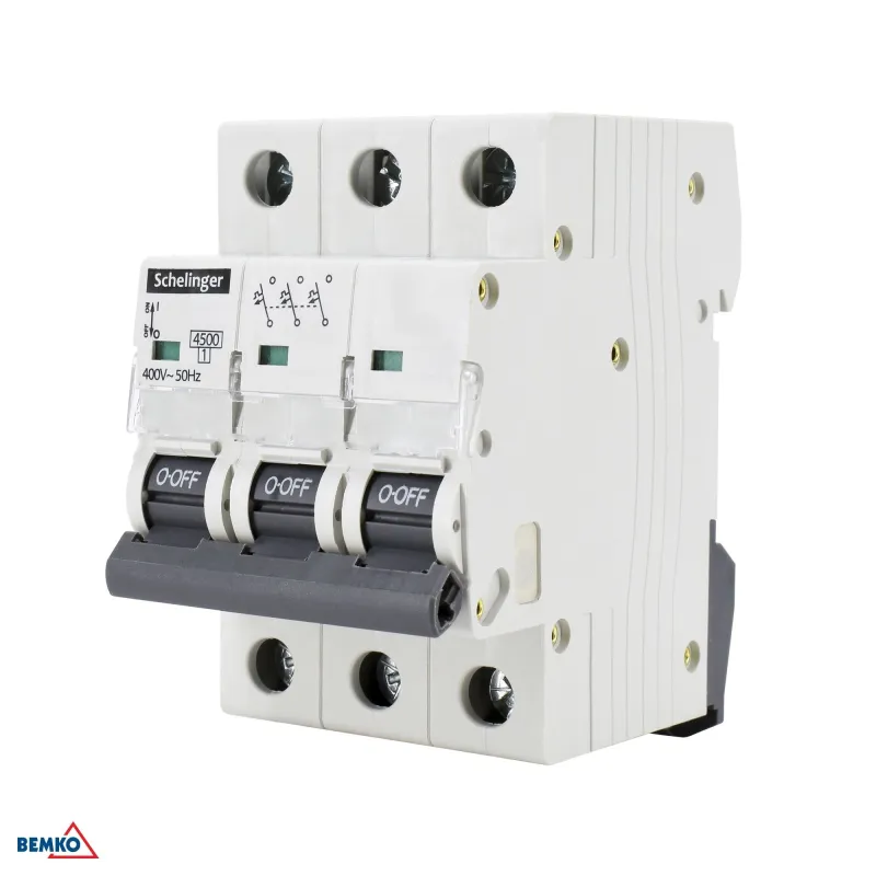 Disjoncteur Tripolaire 50A - Protection Électrique 400V - Rail DIN - IP20