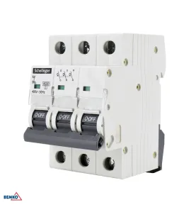 Disjoncteur Tripolaire 50A - Protection Électrique 400V - Rail DIN - IP20