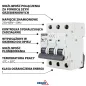 Disjoncteur Tripolaire 50A - Protection Électrique 400V - Rail DIN - IP20