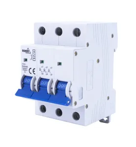 Disjoncteur 3P B 6A - Protection électrique - Rail DIN - IP20 - 415V AC