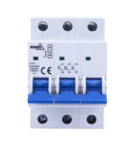 Disjoncteur 3P B 6A - Protection électrique - Rail DIN - IP20 - 415V AC