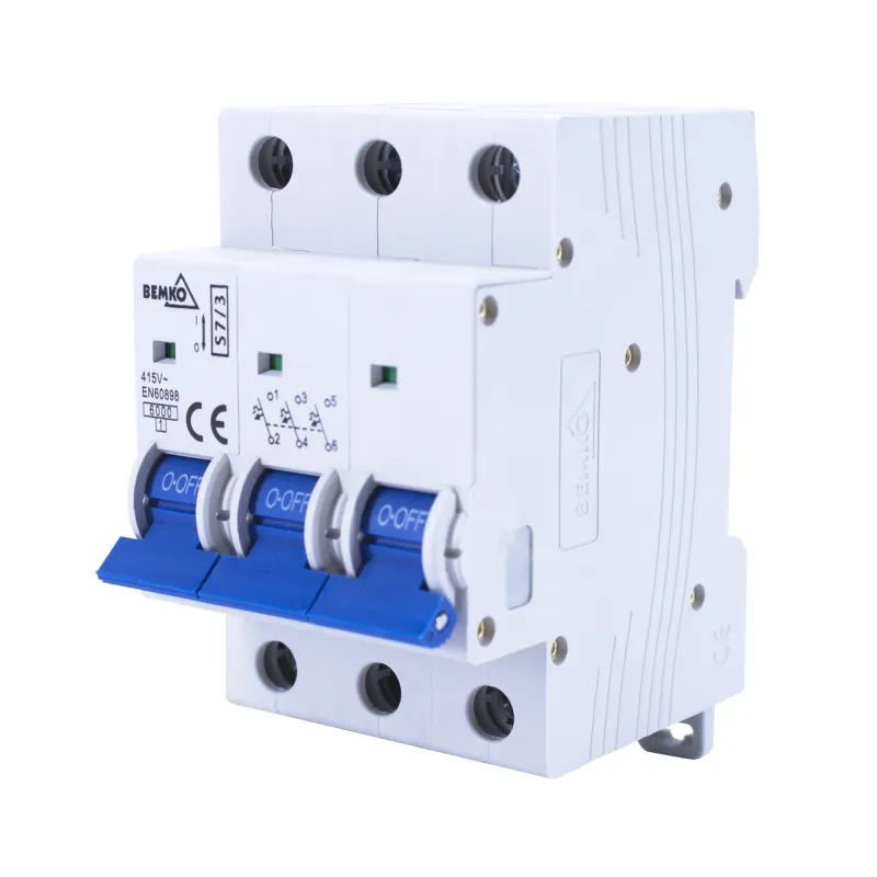 Disjoncteur modulaire 3P - 10A - Courbe B - Pouvoir de coupure 4kV - Rail DIN