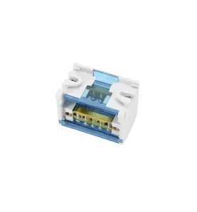 Bloc de Distribution Modulaire 14 - 2x7 Connexions - Rail TH35 - IP20 - 65x50x44mm