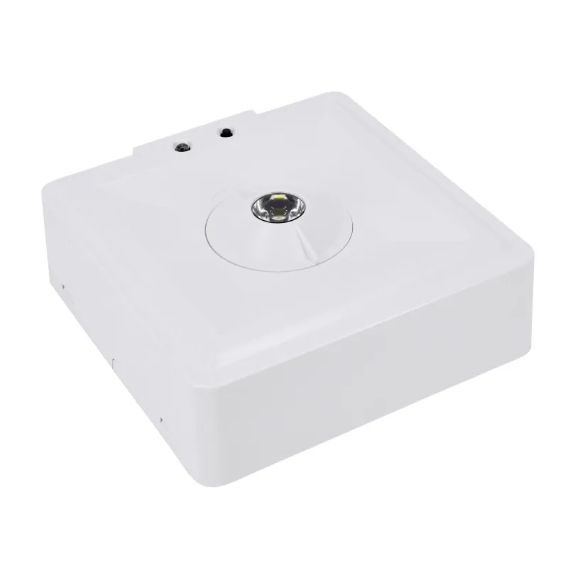 Luminaire d'urgence carré SKALER - 3W - 161lm - IP40 - Autotest 3h - Encastré - 150x150x44mm