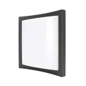 Plafonnier LED Extérieur Décoratif - 20W - 1400lm - Blanc Chaud 3000K - IP65 - 243x243x73mm - Graphite