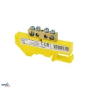 Bornier pour rail DIN - Installation facile - Tension d'isolement 500V - Jaune - Compact