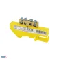 Bornier pour rail DIN - Installation facile - Tension d'isolement 500V - Jaune - Compact