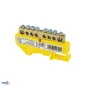 Bornier sur rail DIN - 6x9mm - Jaune - Installation facile - Tension 500V