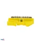 Bornier sur rail DIN - 6x9mm - Jaune - Installation facile - Tension 500V