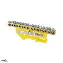 Bornier sur rail DIN - 1 module - Installation sur rail TH35 - Tension nominale 500V - Jaune