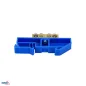 Bornier pour rail DIN - Installation facile - Tension nominale 500V - Bleu 6x9mm - 1 module