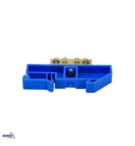 Bornier pour rail DIN - Installation facile - Tension nominale 500V - Bleu 6x9mm - 1 module