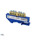 Bornier sur rail DIN - Bleu - 1 module - Rail TH35 - Tension d'isolement 500V