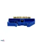 Bornier sur rail DIN - Bleu - 1 module - Rail TH35 - Tension d'isolement 500V