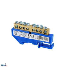 Bloc de jonction sur rail DIN - 500V - Bleu - Installation facile - Connexion sécurisée