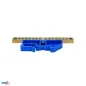 Bornier pour Rail DIN - 1 Module - Installation Rail TH35 - Tension d'isolement 500V - Bleu