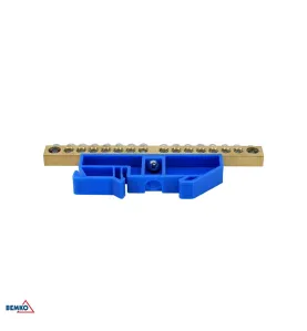 Bornier pour Rail DIN - 1 Module - Installation Rail TH35 - Tension d'isolement 500V - Bleu