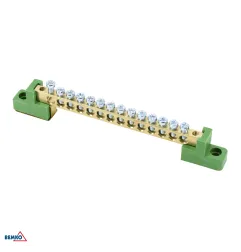 Bloc Terminal sur Isolateurs Plats 6x9 - Vert - Certification CE - Tension d'Isolement 500V