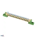 Bornier sur isolateurs plats 8x12 - Vert - Tension d'isolement 500V - Certification CE