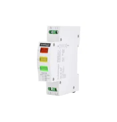 Voyant LED SL9 3 phases - 0,6W - Rouge - Rail DIN - IP20 - 81x72x17,5mm