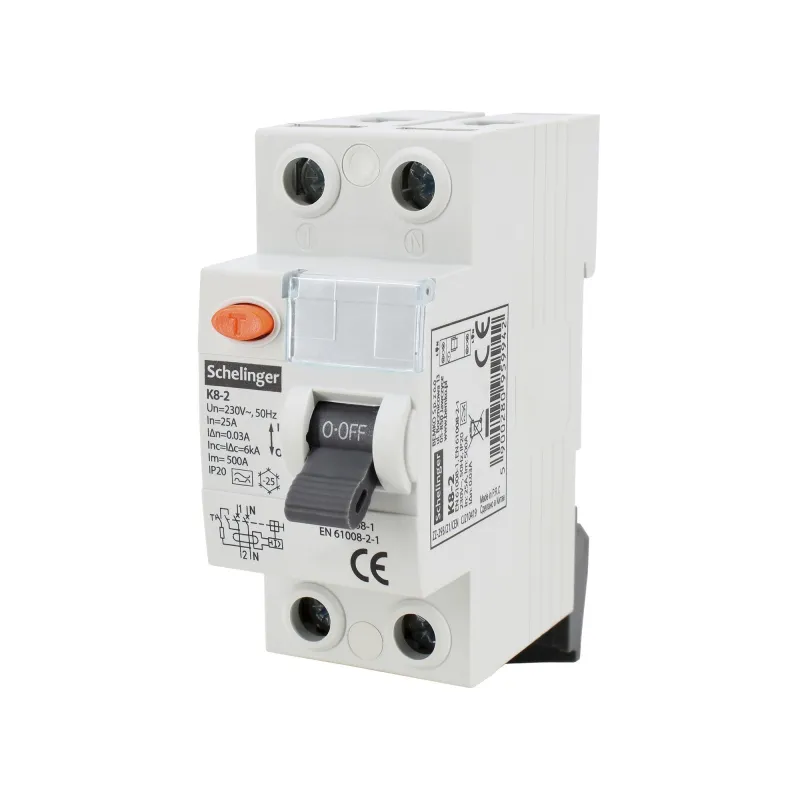 Disjoncteur différentiel 63A 30mA - Protection électrique 2 pôles - Rail DIN - Schneider