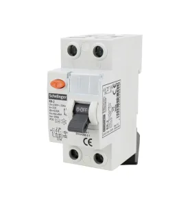 Disjoncteur différentiel 63A 30mA - Protection électrique 2 pôles - Rail DIN - Schneider