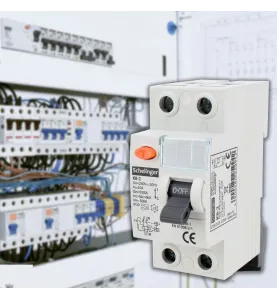 Disjoncteur différentiel 63A 30mA - Protection électrique 2 pôles - Rail DIN - Schneider