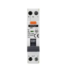 Disjoncteur différentiel SCHELINGER - 1P B 10A 30mA Type AC - Rail DIN - Protection électrique