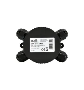 Boîte de connexion étanche IP66 - 4 voies - 24A max - AC450V - Plastique