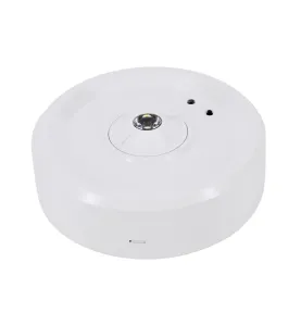 Luminaire d'urgence rond SKALER - 3W - IP40 - 161lm - Blanc du Jour - Autotest 2H