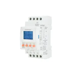 Minuterie électronique programmable 7 jours - Rail DIN - 2 modules - 30mA - IP20