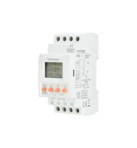 Minuterie électronique programmable 7 jours - Rail DIN - 2 modules - 30mA - IP20