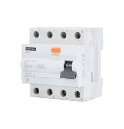 Interrupteur différentiel AC 4P 63A 300mA - Montage rail DIN - Protection IP20 - 4 modules