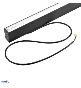 Luminaire linéaire Lorien - 23W - 2650lm - 4000K - Noir - 120cm - Encastré