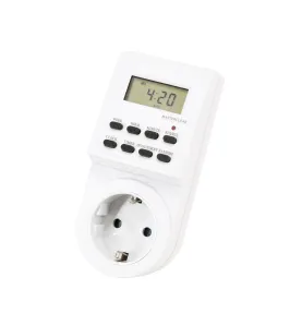 Minuteur mécanique 7 jours - Prise Schuko - 16A - IP20 - 230V AC