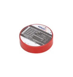 Ruban Isolant PVC Rouge - 15mm x 10m - Épaisseur 0,13mm - Adhésif Électrique