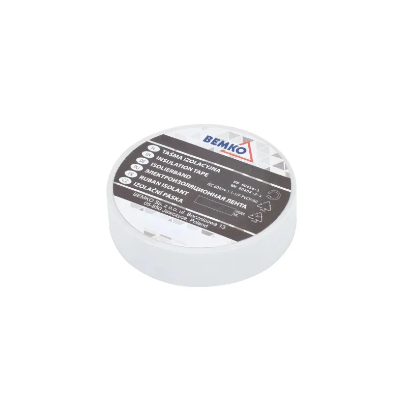 Ruban isolant PVC - Blanc - 15mm x 10m - Épaisseur 0,13mm - Qualité professionnelle