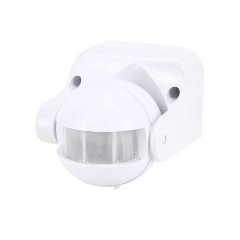 Détecteur de mouvement blanc - 1200W - Angle 180° - IP44 - Portée 12m