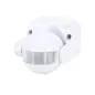 Détecteur de mouvement blanc - 1200W - Angle 180° - IP44 - Portée 12m