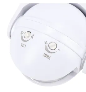 Détecteur de mouvement blanc - 1200W - Angle 180° - IP44 - Portée 12m