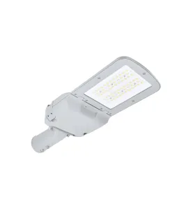 Lampadaire LED Avenue 80W - Éclairage Puissant 14800lm - Blanc Jour 6000K - IP66 - Gris Clair