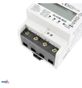 Compteur électrique triphasé MID Schelinger 100A - Rail DIN - IP50 - 3 modules